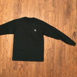 Load image into Gallery viewer, The &#39;Green Fuzz&#39; Long Sleeve T Shirt by No Wave NC is new for Winter and Early Spring 2020.  This longsleeve is made of heavy duty cotton built to be used.  It&#39;s meanwhile softer than a baby&#39;s bottom and fits slightly larger than standard upon purchase.  After washing and drying it fits true to size.  This new locally made winter tee features a tear away tag for your wearing pleasure! Designed in Wrightsville Beach, NC
