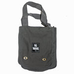 Load image into Gallery viewer, No Wave NC&#39;s &#39;BAD SEEDS&#39; Bag is now available in this sweet new Dark Grey colorway due to popular demand!  One of our best sellers for sure.  A true canvas messenger bag.  Quality craftsmanship, a spacious main compartment, along with some nice leather accents and an additional zipper-pocket on the inside will make this 100% cotton canvas bag your best buddy for the day to day grind.  Shoulder strap is adjustable to fit and work well for people of all sizes. 
