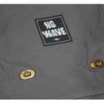 Load image into Gallery viewer, No Wave NC is now offering The &#39;BAD SEEDS&#39; Messenger Bag aka &#39;Over the Shoulder Bag&#39; in this rad Dark Grey color with Black patch hit at center.  Great for school or college students, working professionals, surf bums, beach bums, hipsters, punkers, goths, jocks, geniuses and particularly loved by book worms!  I guess in reality, the &#39;Messenger&#39; bag is a pretty sweet bag for anyone who wants something that looks like this.  That&#39;s you bro!  Go on, get chu one and carry on lookin&#39; all cool like you do.
